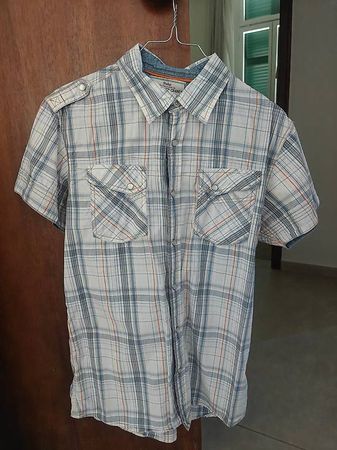 Camicia western cowboy maniche corte, taglia S/M