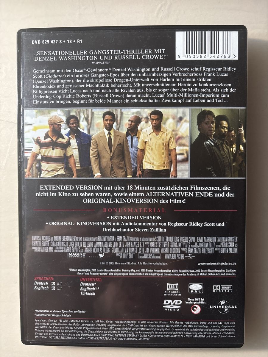 Tutti i DVDs: American Gangster – Usato da Ruswil venduto da Slivio_ 1
