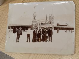 Antikes Photo / Eisbahn Davos - Ausgabe ca. 1890