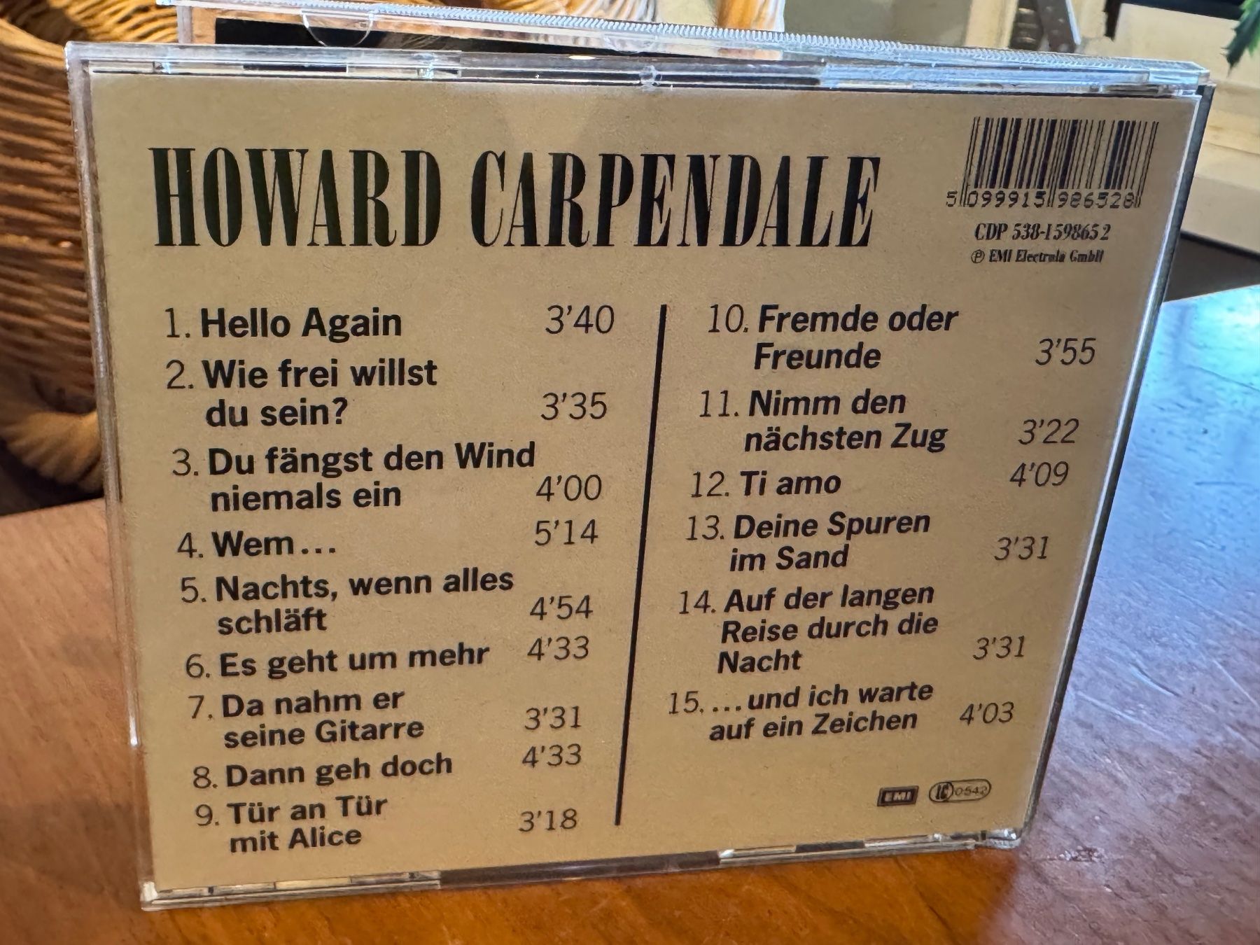 CDs: Howard Carpendale - Gold Collection - HG42A – Gebraucht aus Küsnacht ZH von swisssales.net 1