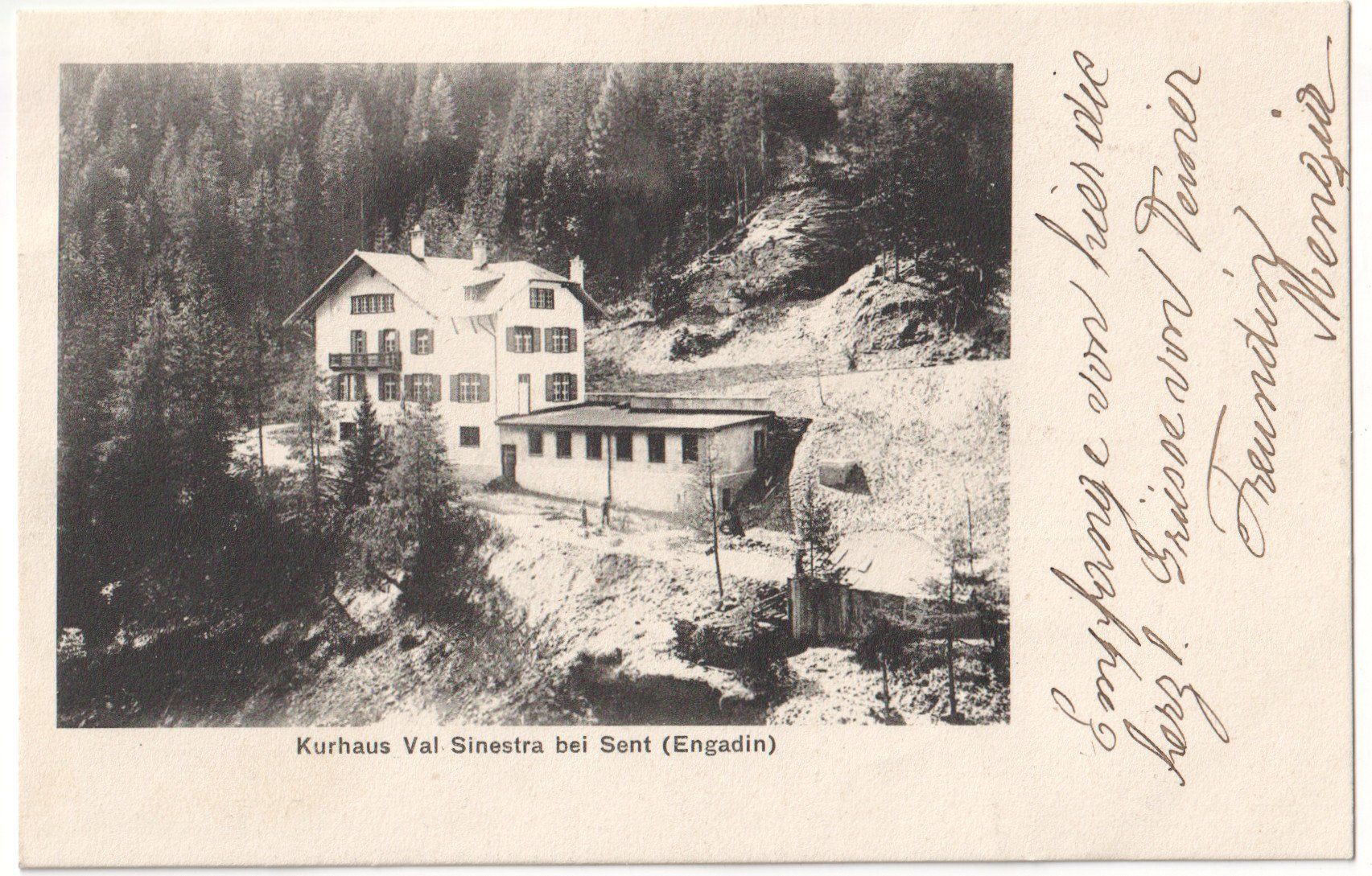 Cartoline postali: SENT: Kurhaus Val Sinestra 1905 – Usato da Engelburg venduto da Swisscards 1