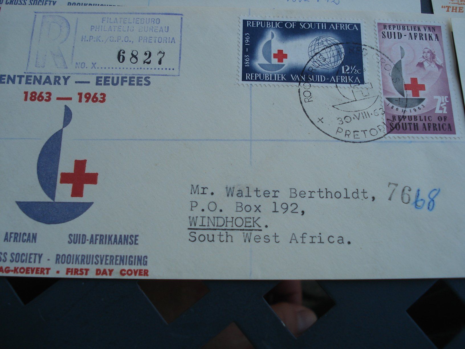 Tutti i francobolli: 5 Briefteile FDC Südafrika 1963 – Usato da Niederwil AG venduto da morostahu 3