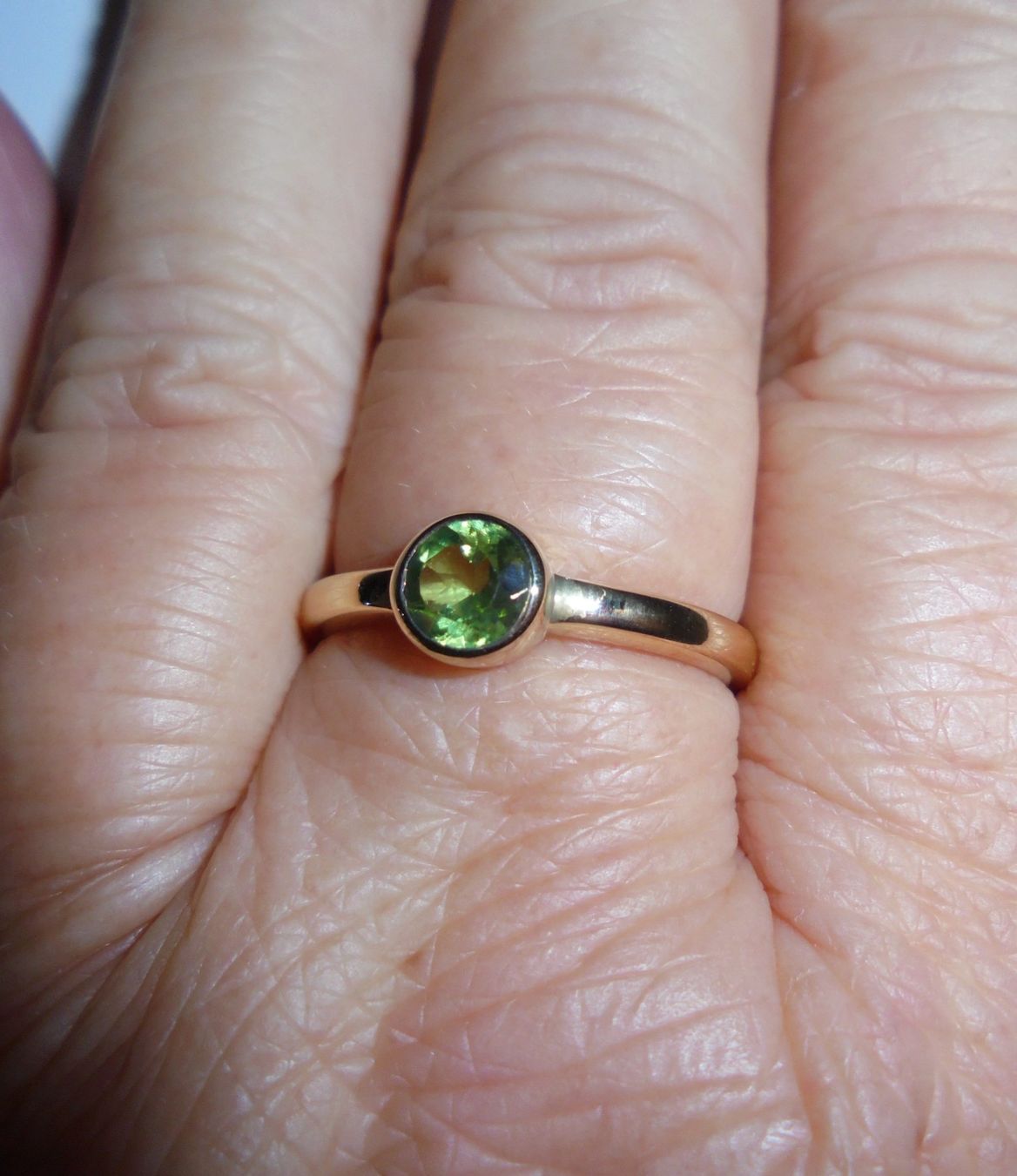Anelli: Echtschmuck: Peridot-Silberring, vergoldet / 56 – Nuovo (secondo la descrizione) da Zuchwil venduto da maumauchi 3