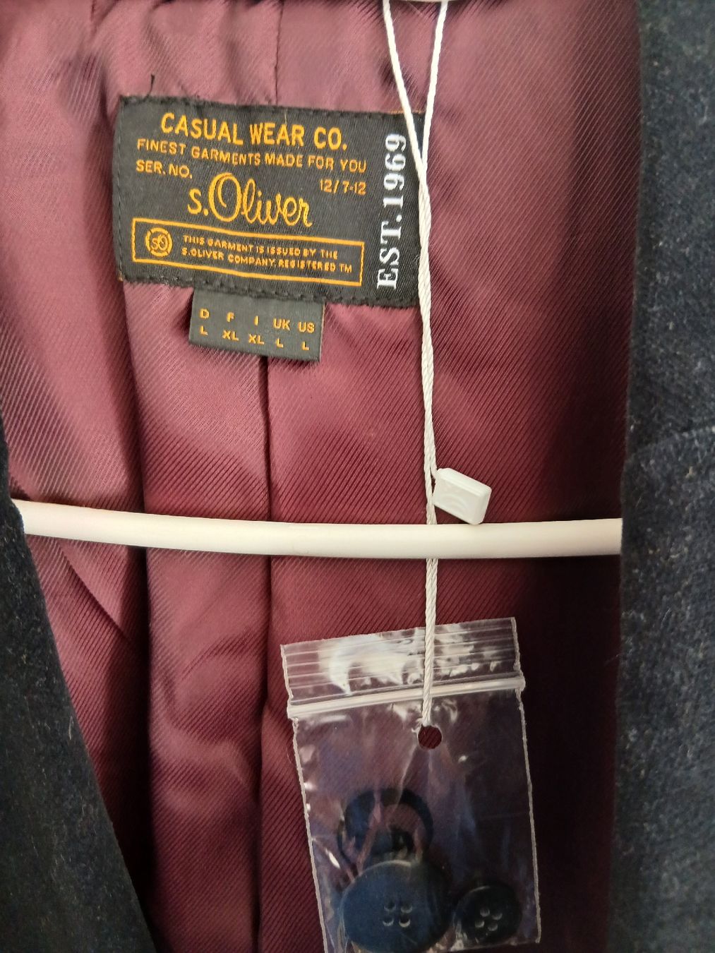 S.Oliver Giacche: S. Oliver Black Casual Jacket Size L – Nuovo (secondo la descrizione) da Wil SG venduto da tre_g2l7 2