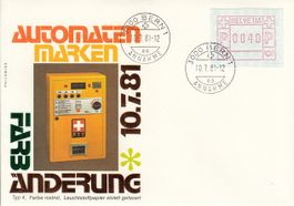 1981 Automatenmarken Farbänderung Typ 4