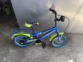 Leopard Kindervelo Apollo 14 Blau-Gelb | 20.5 cm