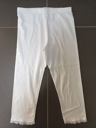 3/4 Leggings Hosen Gr. 152 weiss