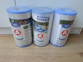 3 Stück INTEX Filterkartuschen Typ A neu unbenutzt