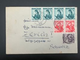 1950 Österreich Brief Trachtenmarken   (G723)