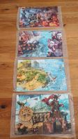 4 Puzzle mit jeweils 88 Teilen