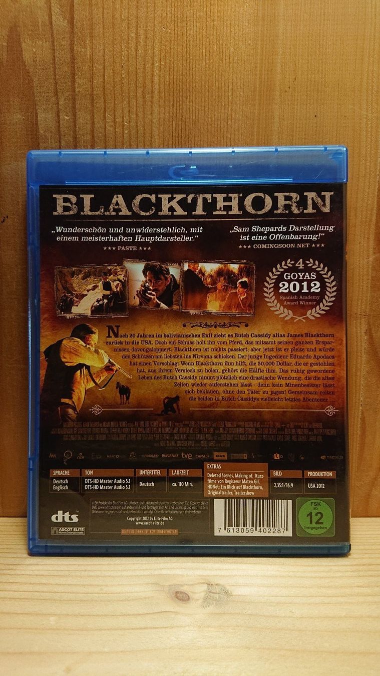 Tutti i DVDs: BLACKTHORN Blu-Ray mit Sam Shepard – Usato da Wilderswil venduto da Exebub 1