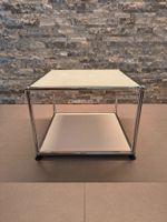 USM Haller Beistelltisch weiss, Glas guter Zustand