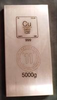 Massiver Kupferbarren 5 kg | Feinkupfer Cu 99.98% |