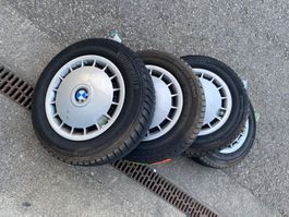 Stahlfelgen mit Winterreifen für BMW E30