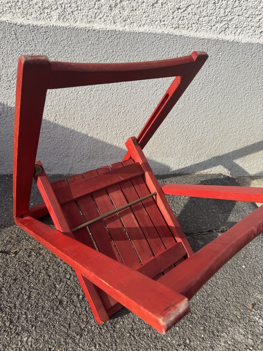 Sedie: Aldo Jacober Klappstuhl rot, Kinderstuhl Trieste – Usato da Buochs venduto da nik_r7gm 5