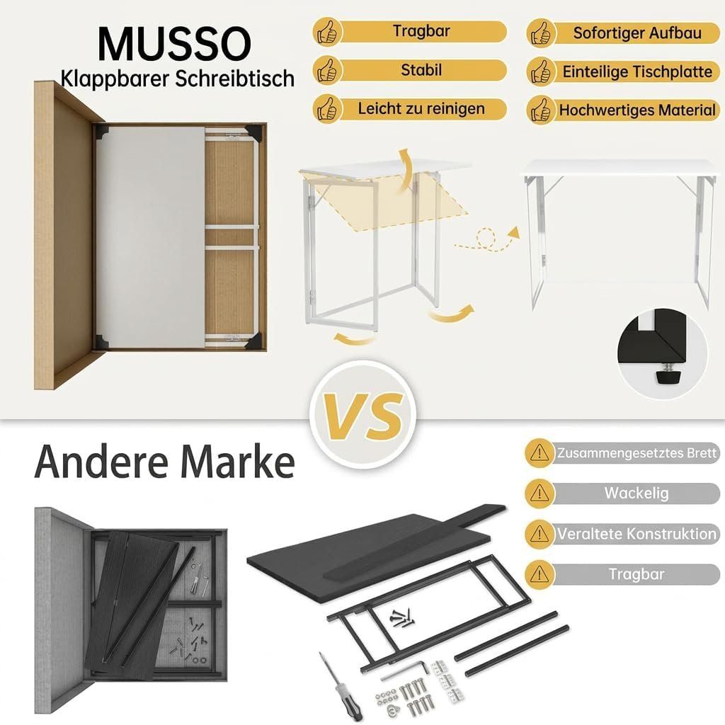 Tavoli: Schreibtisch klappbar 80x40 Computertisch Holz Braun – Nuovo e nell'imballaggio originale da Neuhausen venduto da apo_zn9s 3