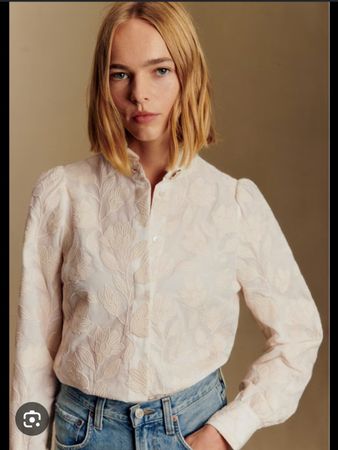 Sezane Bluse Ambre weiss Gr 38 neu