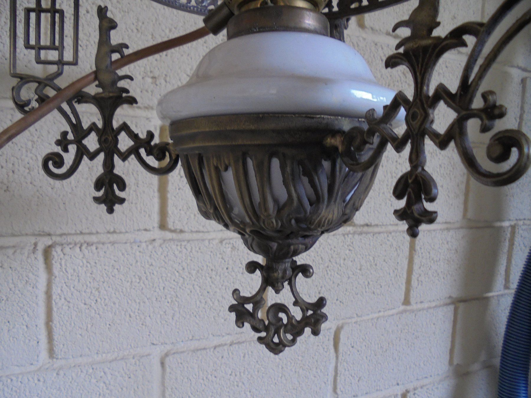 Lampade: Antike Wandpetroleumlampe, ca. 1930-40 – Usato da Camorino venduto da Hunpete 7