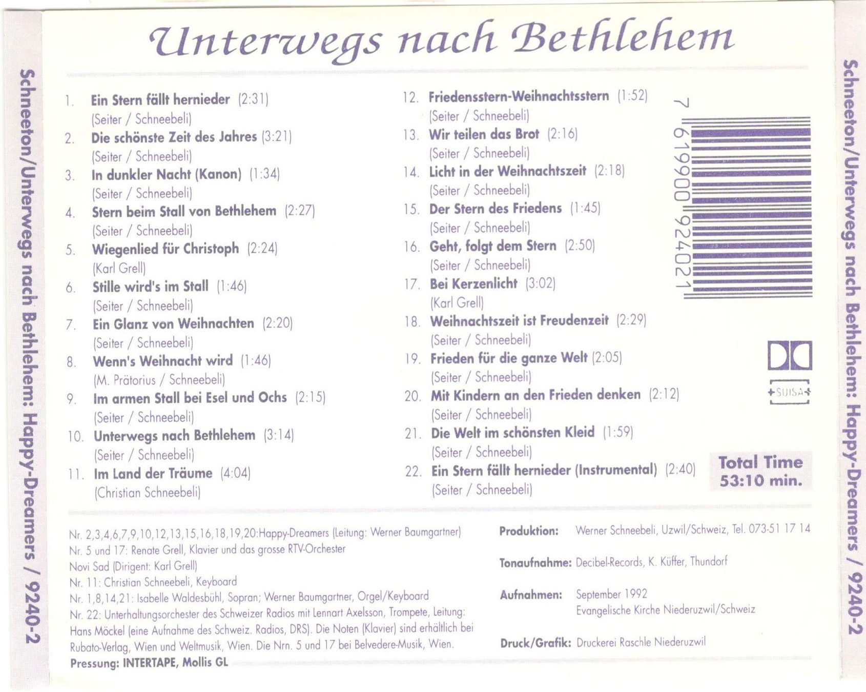 CD: Unterwegs nach Bethlehem CD – Usato da St. Margarethen TG venduto da ursk10 1