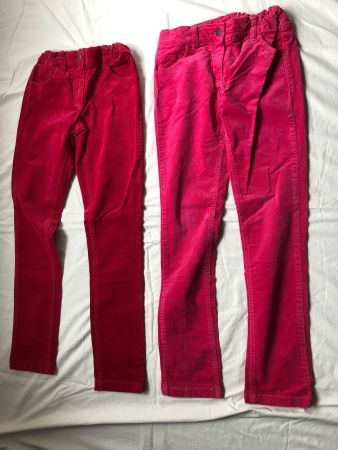2 Paar (pink und rot) Benetton Hosen Gr. 146 (150)