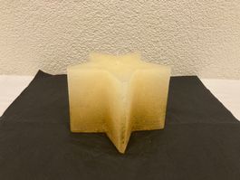 Sternen-Kerze, ca. 14x14x10cm, gold metallic, 690g