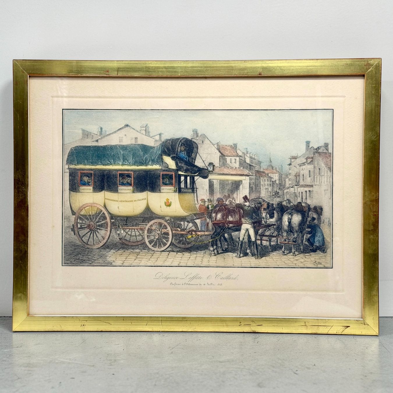 Stiche: Gravure ancienne Diligence Laffitte et Caillaud 1825 – Gebraucht aus Morges von MeeBee