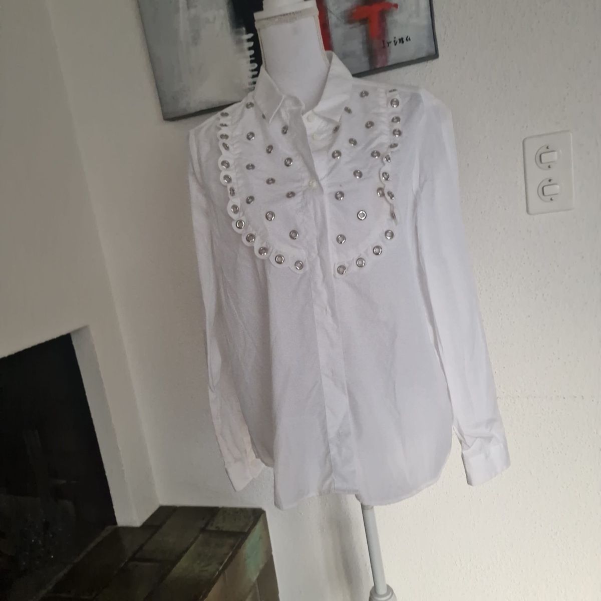 Valentino Blusen: RED Valentino Bluse weiss Gr. 42 – Gebraucht aus St. Gallen von mania03 3