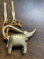 Vintage Brass Elephant Vorhängeschloss with Keys