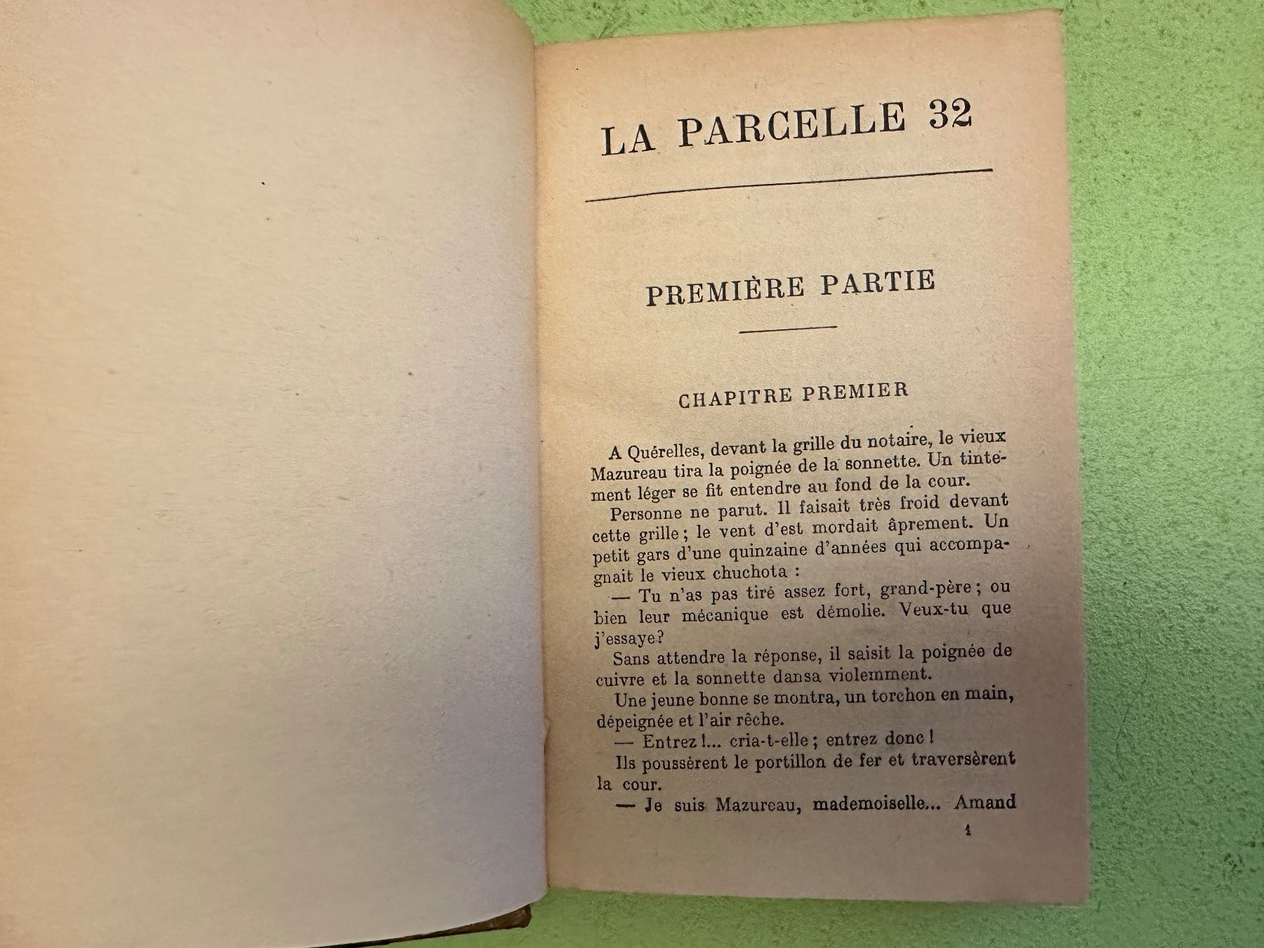 Libri: Ernest Pérochon: La parcelle 32. 1922 – Usato da Zürich venduto da allp 3