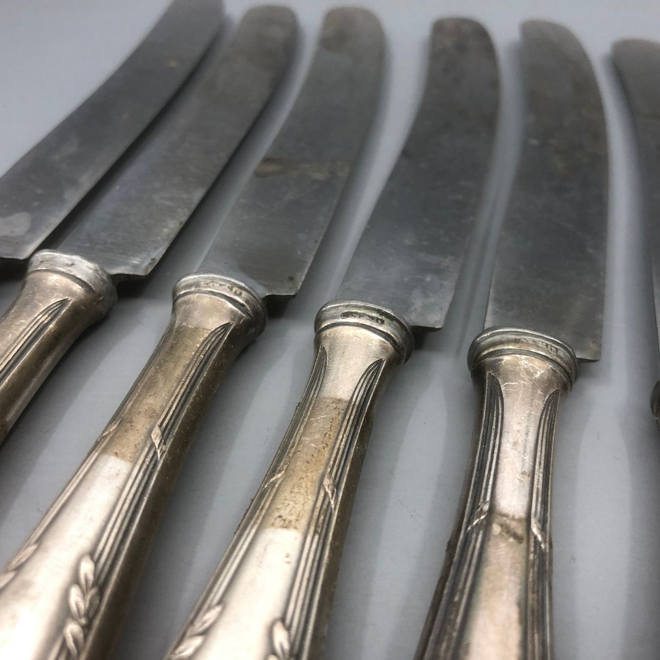 Posate: 6 Dessertmesser versilbert BSF Kreuzband – Usato da Basel venduto da Tiabeanie 8