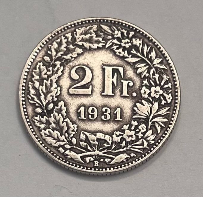 Tutti le monete: 2 Franken 1931 – Usato da Herrliberg venduto da Onlinehero