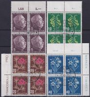 1948, PJ: J125-J128 Serie Viererblöcke aus Erlen, Kat: 200.-