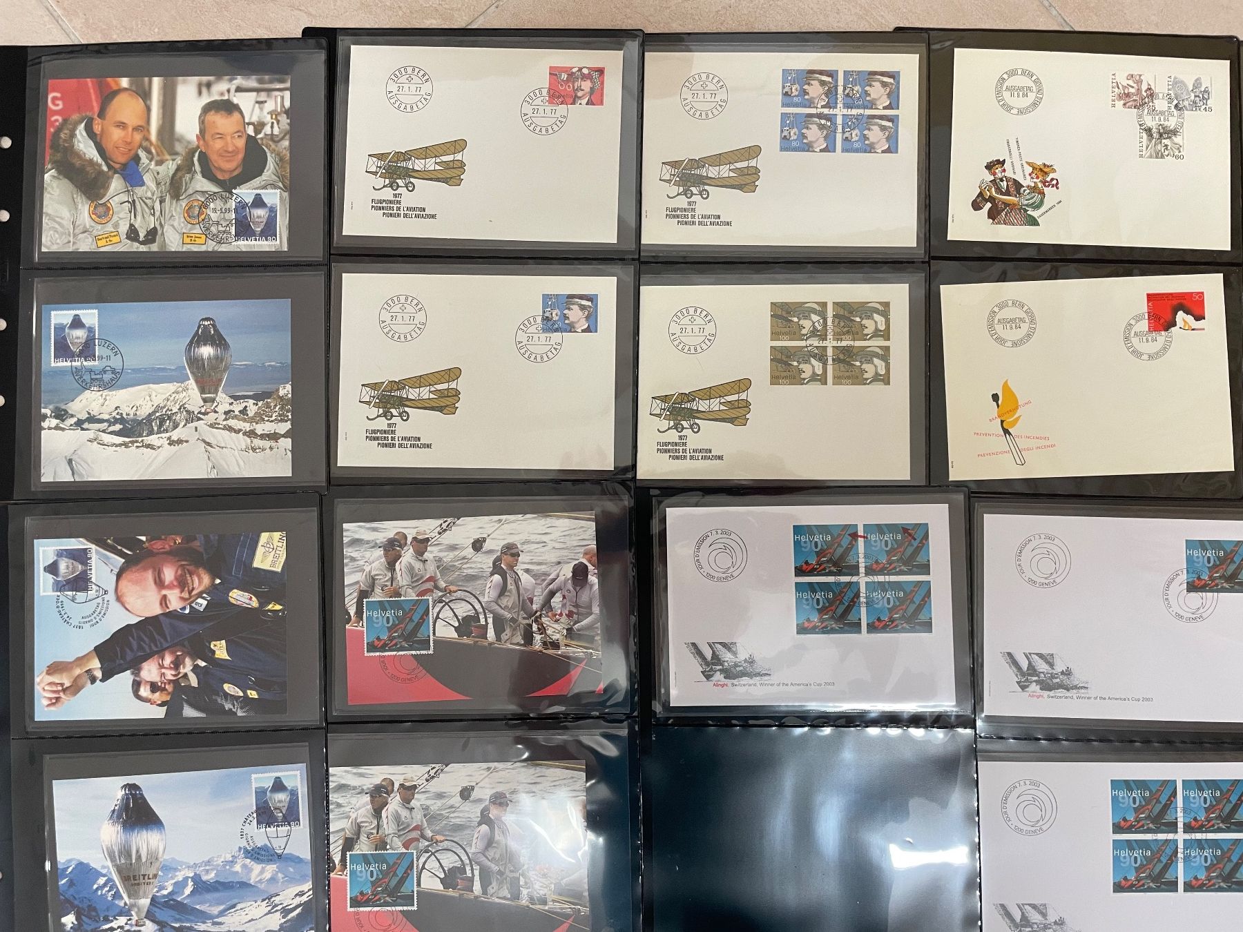 Tutti i francobolli: Cl. Alinghi, Piccard, Aviation, soigné. – Usato da Sonceboz-Sombeval venduto da Comment2
