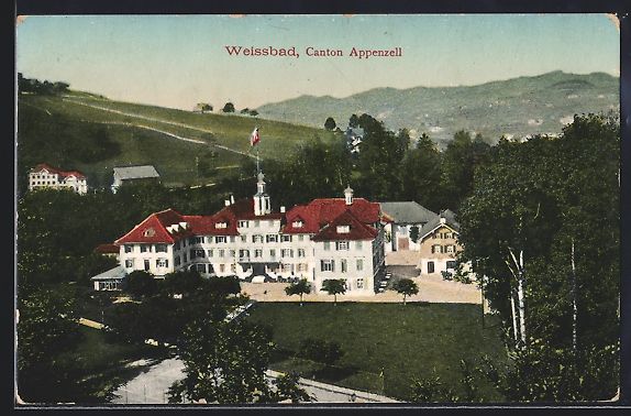 Cartoline postali: Weissbad, Gesamtansicht aus der Vogelsch – Usato da Berlin venduto da bartko-reher