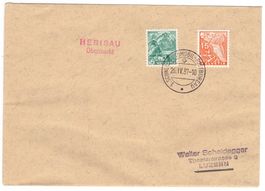 Lettre de Herisaue BPA A10 pour Luzern le 26.IV.37