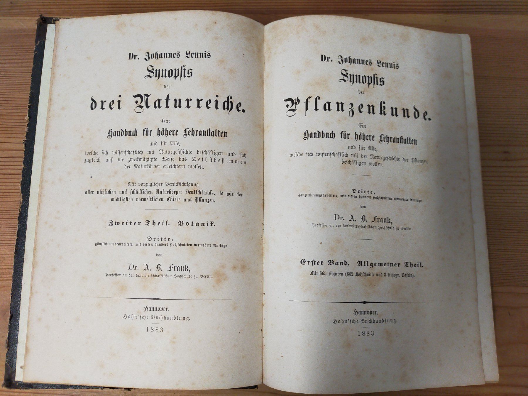 Libri: Buch Leunis Synopfis Pflanzenkunde 1883 – Usato da Ehrendingen venduto da Axe31 3