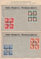 2 Juventute Briefe 1932 -Ortsstempel Romanshorn 2.XII.32