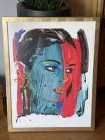 Grosses Bild "Frauenporträt" 85.5x65cm – Stil Elvira Bach