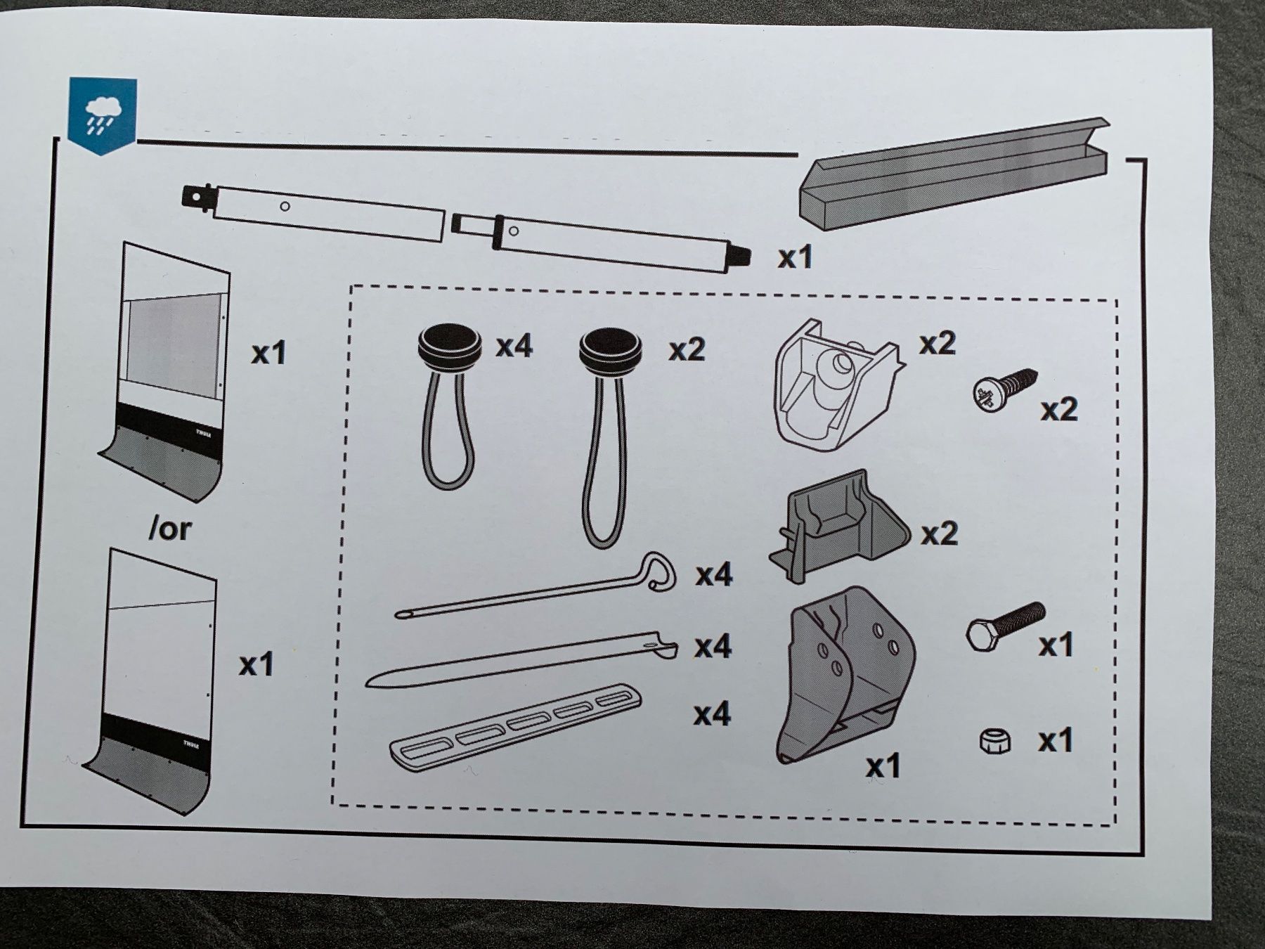Thule Verande & Tende da sole: Thule Regenblocker – Nuovo (secondo la descrizione) da Bischofszell venduto da Forrestpark 1