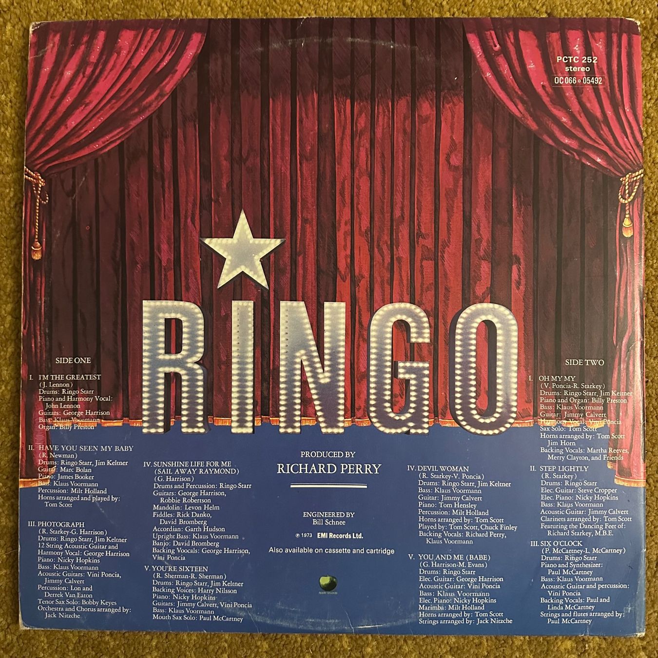 Dischi in vinile: LP - Ringo Starr – Ringo – Usato da Breganzona venduto da Onairda75 2