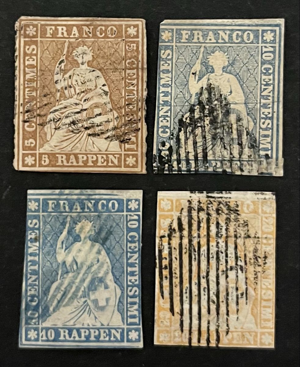 Tous les timbres: 4x Strubel Type A/B  – D'occasion à Sottens par thigroux