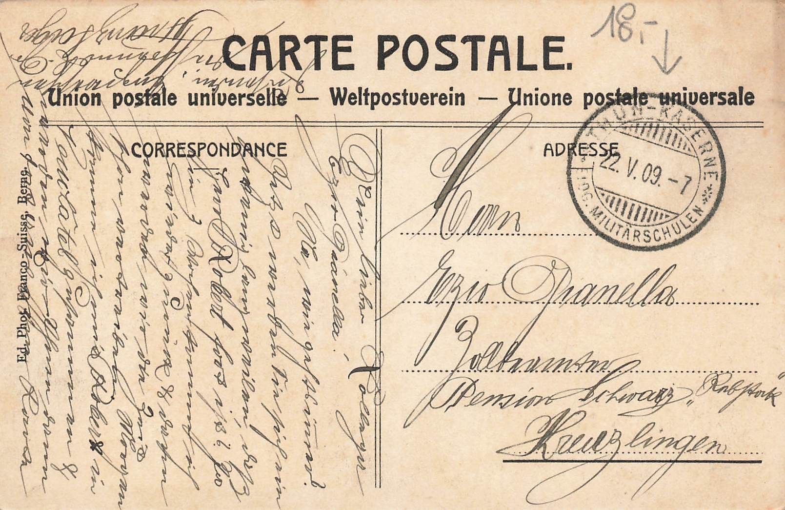Cartoline postali: Thun BE Kaserne – Usato da Biasca venduto da Blenio71 1