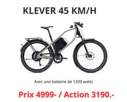 Klever X Speed Suisse 45kmh Neuf 4999.-Action 3198.-