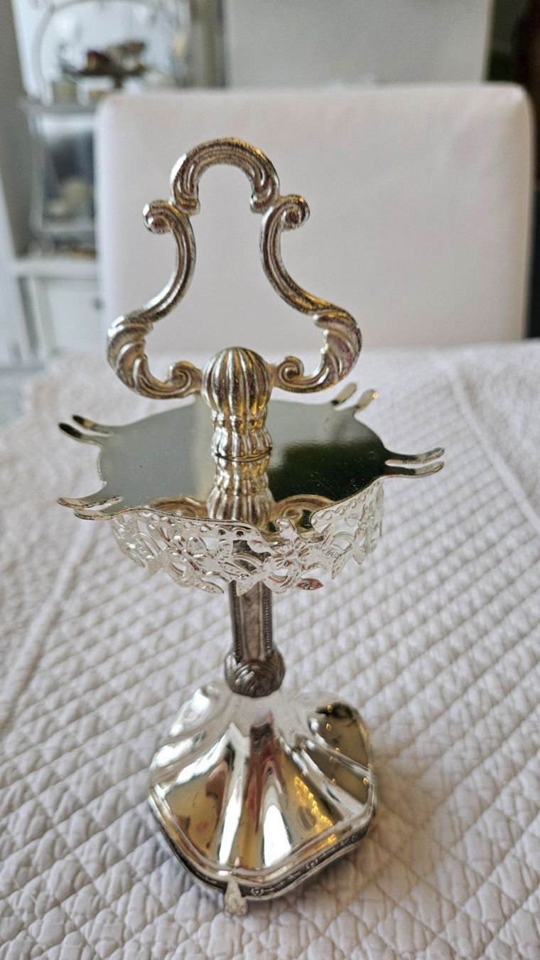 Portagioie: Vintage Spiesschenhalter Silberfarben Schmuckhalter Ständer – Usato da Gossau ZH venduto da Goes05 3