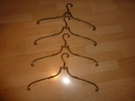 Schöne Antike Exklusive Kleiderbügel Messing  4 Stück 43cm