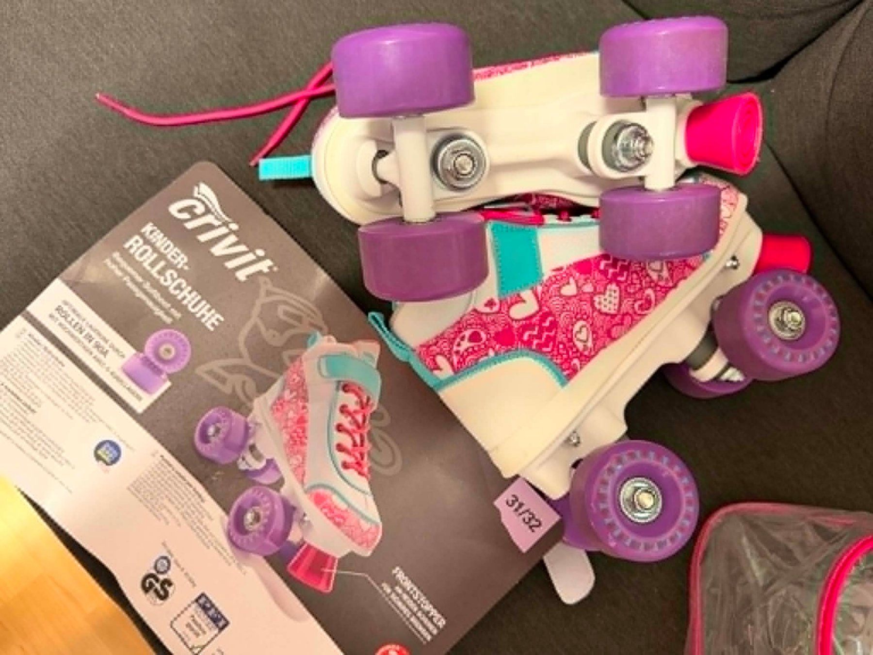 Pattini in linea & Pattini a rotelle: Crivit Kinder Rollschuhe 31 / 32 – Usato da Giubiasco venduto da Ticinerd 1