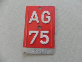 Velonummer Velo Rad AG 1975 Aargau 75 Nummer Geschenk Bike