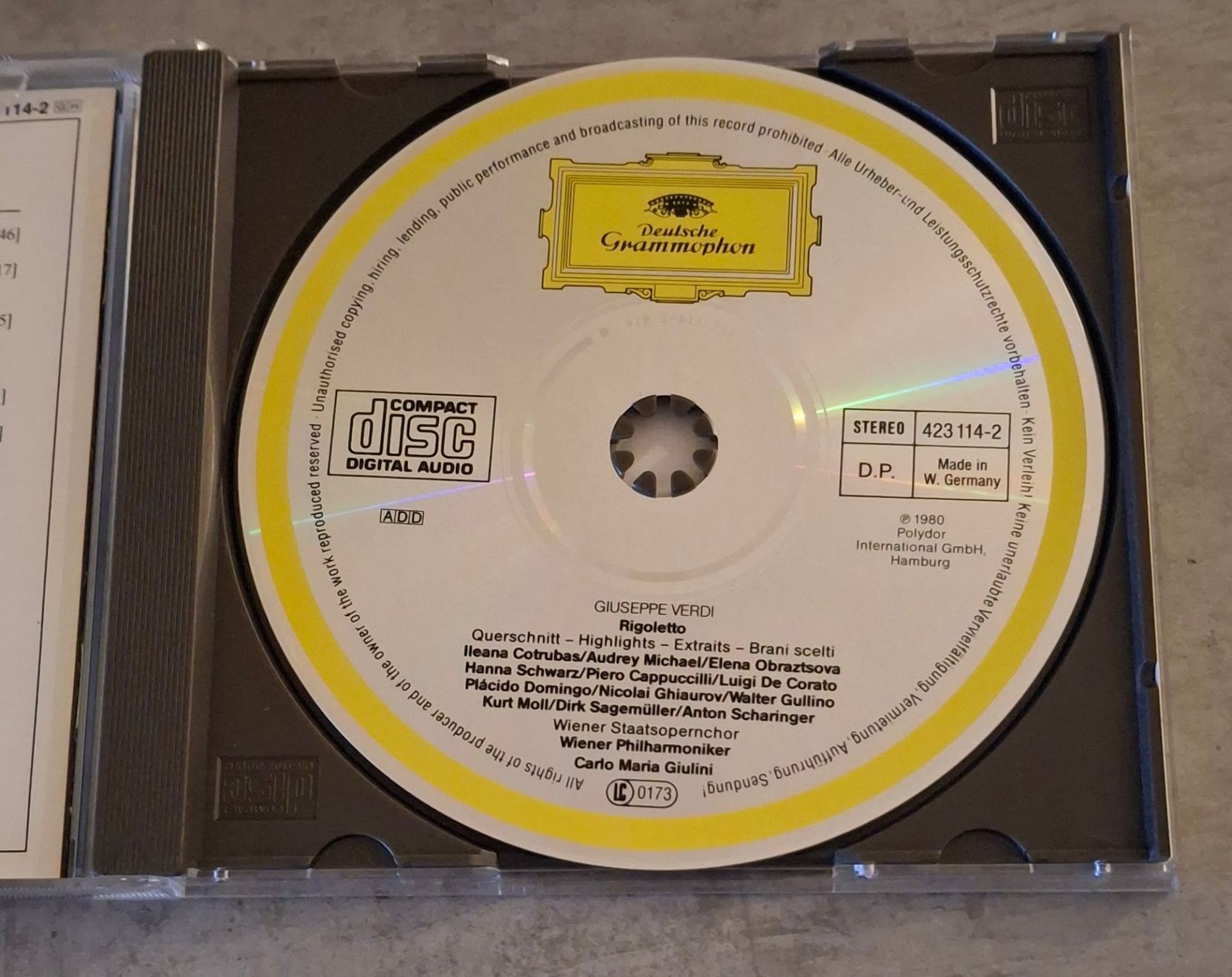 CD: Giuseppe Verdi - Rigoletto – Usato da Reinach BL venduto da Chela04 2