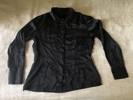 Schwarze Bluse // seidenfeeling