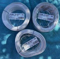3 Rollen weisses Hifi Lautsprecher Kabel flach, Proflat15
